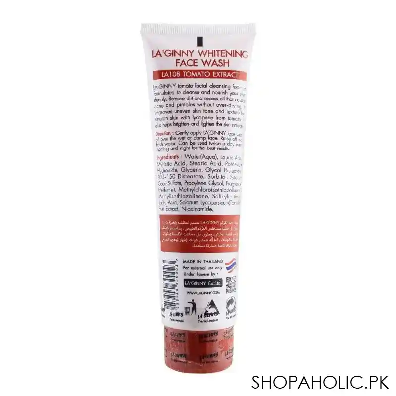 la ginny tomato extract whitening face wash, 100ml image2