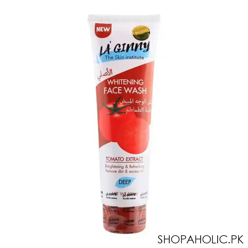 la ginny tomato extract whitening face wash, 100ml main image