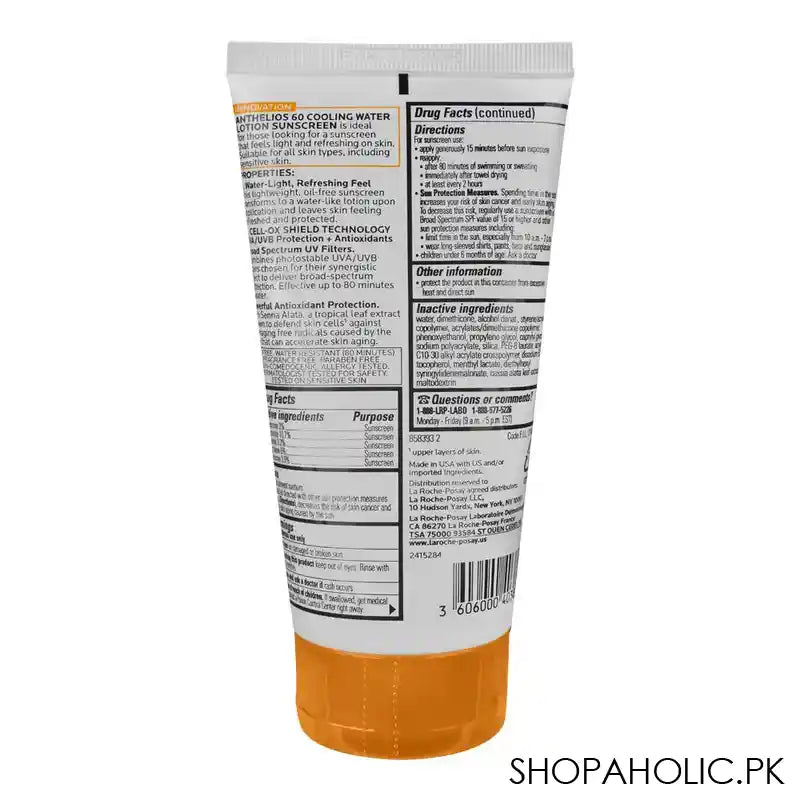 La Roche-Posay Anthelios Cooling Body & Face Water Lotion Sunscreen, SPF-60, 150ml - Image 3