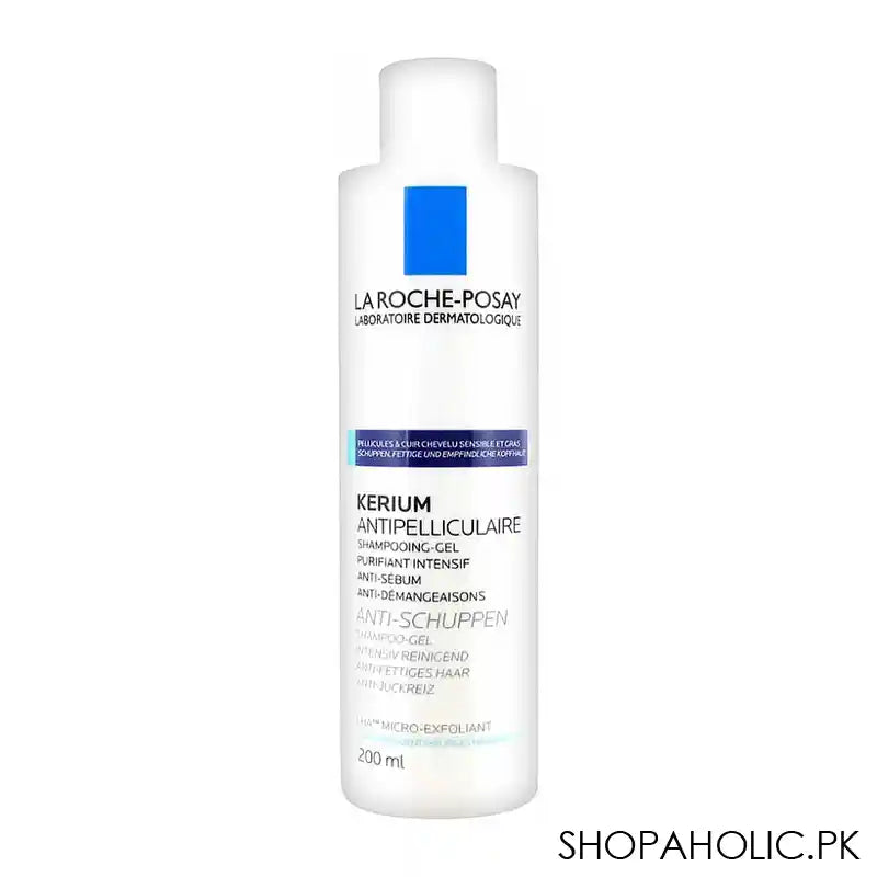 La Roche-Posay Kerium Anti-Dandruff Gel Shampoo, For Oily Scalp, 200ml - Main Image