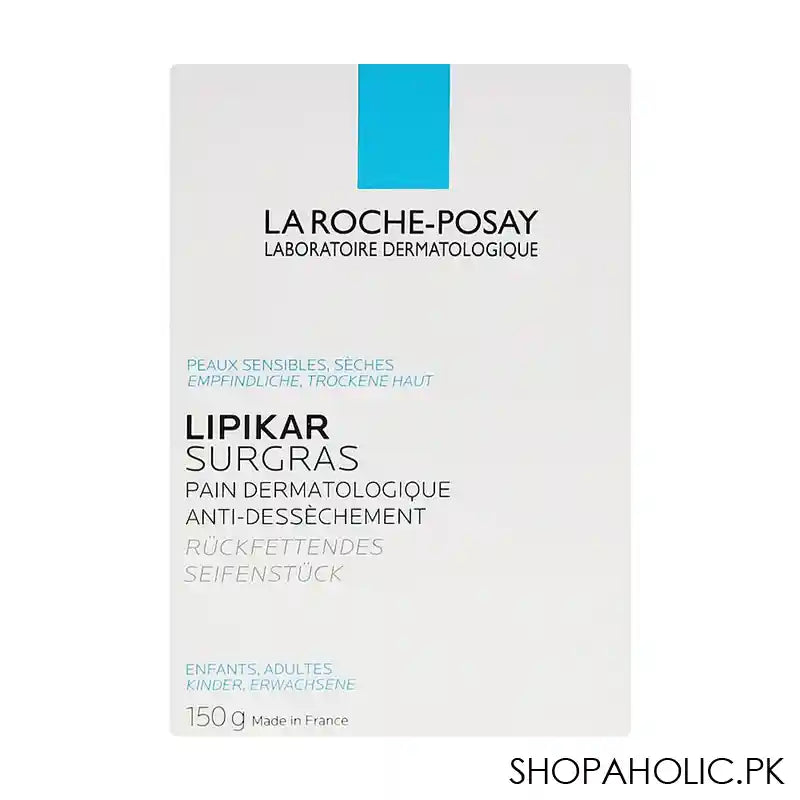 La Roche-Posay Lipikar Surgras Bar Soap, For Sensitive, Dry Skin, 150g - Main Image