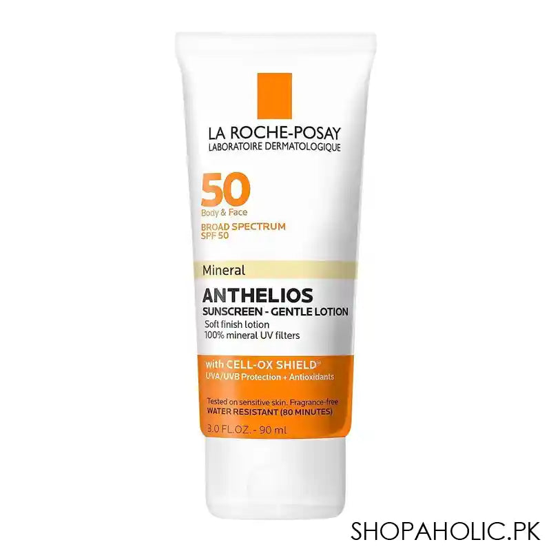 La Roche-Posay Mineral Anthelios Sunscreen Lotion, SPF-50, For Body & Face, 90ml - Main Image