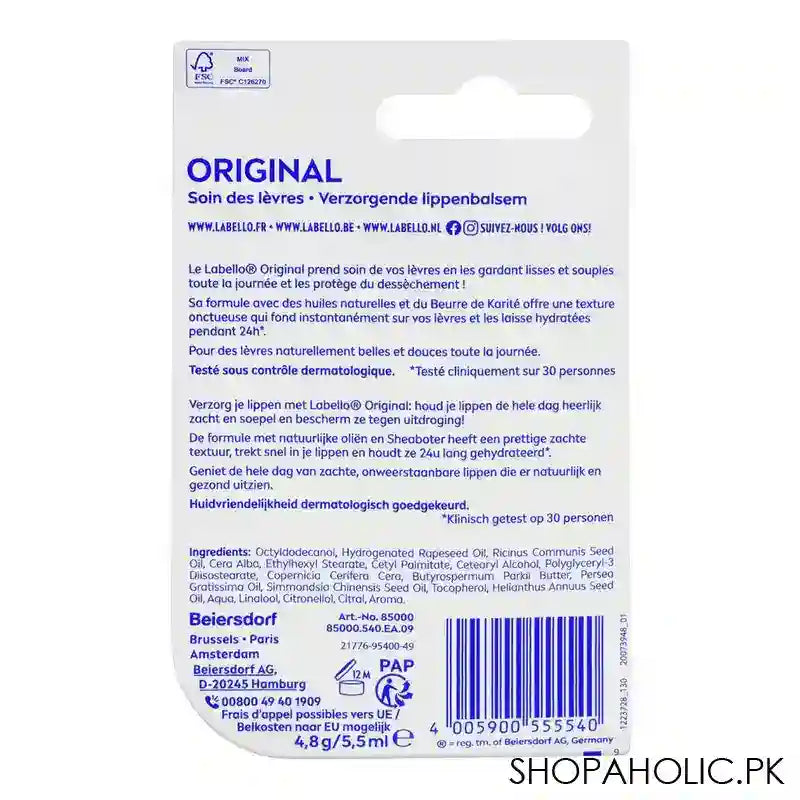 Labello Original Nourishing Lip Balm, 4.8g - Image 3