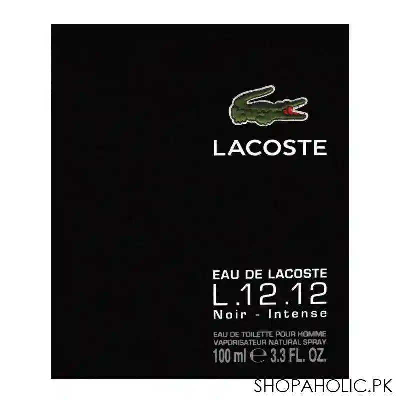lacoste eau de lacoste l.12.12 noir eau de toilette 100ml image2