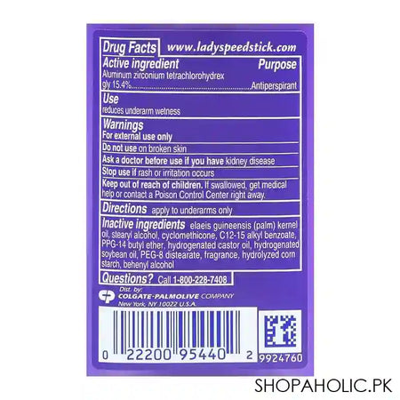 Lady Speed Stick Powder Fresh Invisible Dry Deodorant For Women, 65g - Image 2