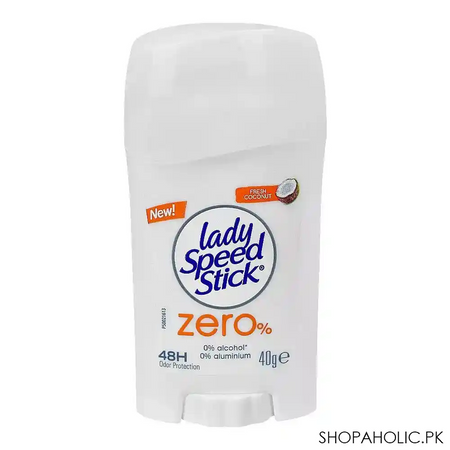 lady speed stick zero% fresh coconut deodorant, for women, 40g main image