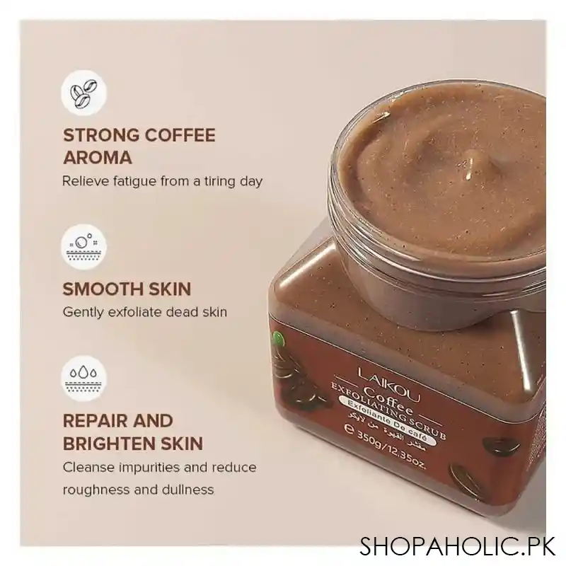 laikou coffee exfoliating body scrub, 350g, lk83656a main image