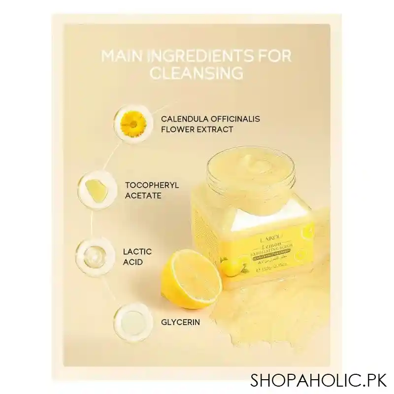 laikou lemon exfoliating body scrub, 350g, lk83472a image2