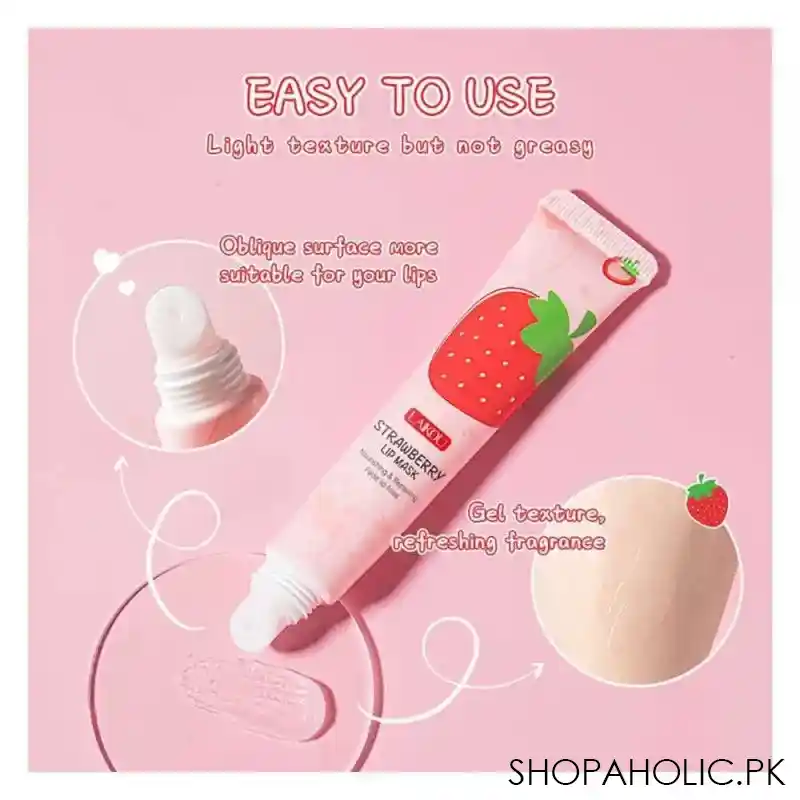 laikou strawberry nourishing & repairing lip mask, 18g image2