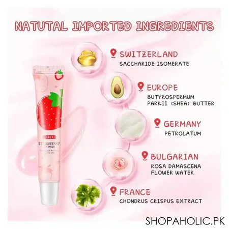 laikou strawberry nourishing & repairing lip mask, 18g image4