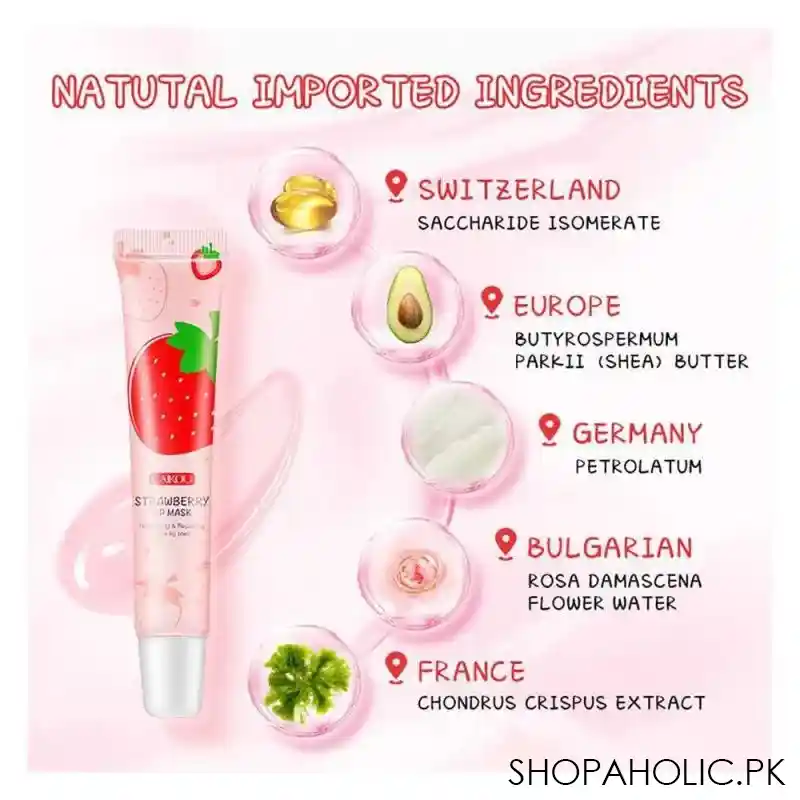 laikou strawberry nourishing & repairing lip mask, 18g image4