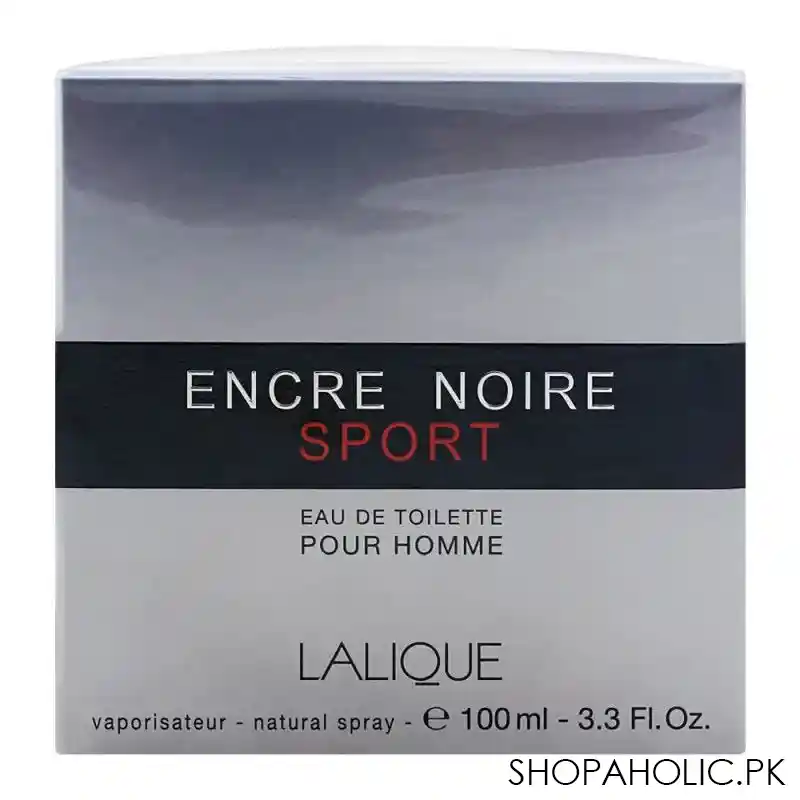 lalique encre noire sport, pour homme, eau de toilette, 100ml image2