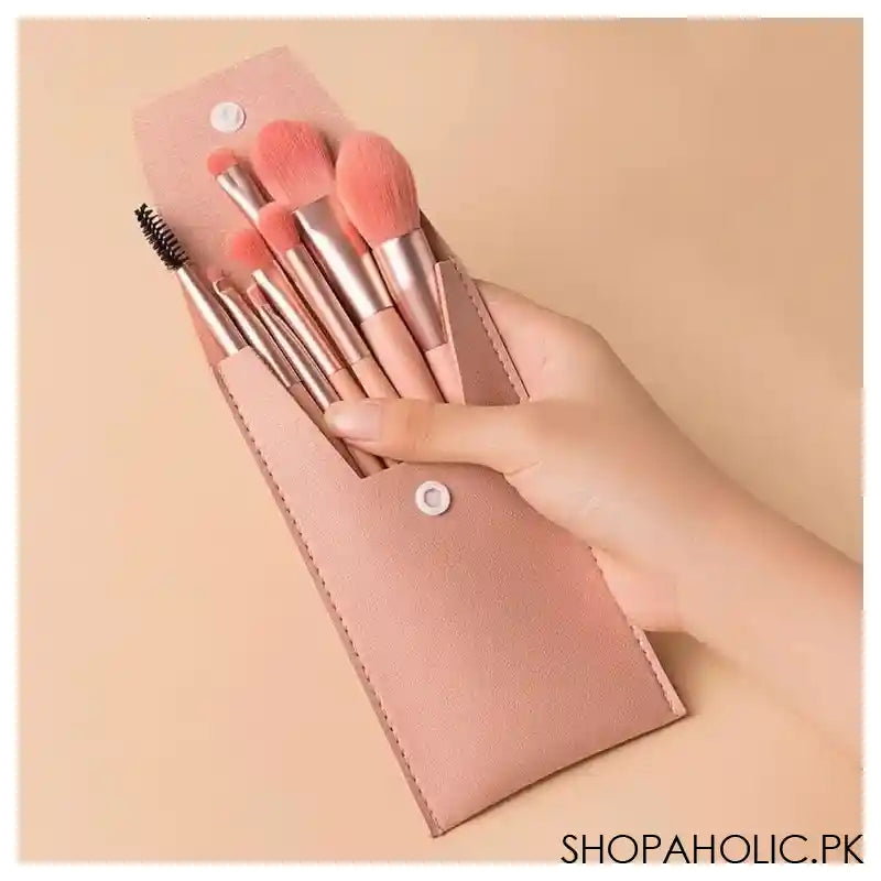 Lameila Travel Mini Makeup Brush Set, 8 Piece, Assorted Colors, #CXT044 - Image 3
