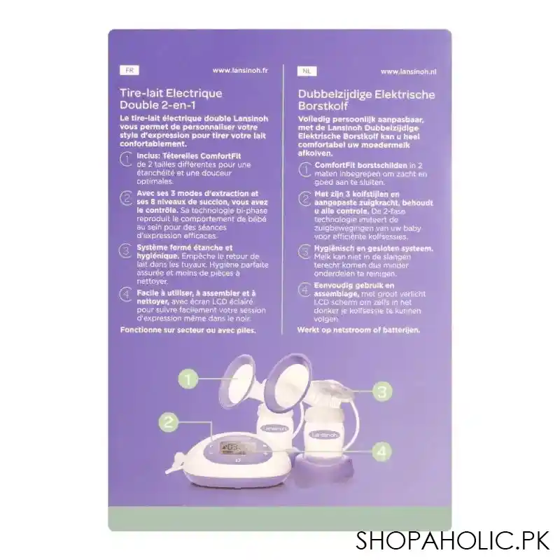 lansinoh 2 in 1 electric breast pump, de53065ct0220 image5