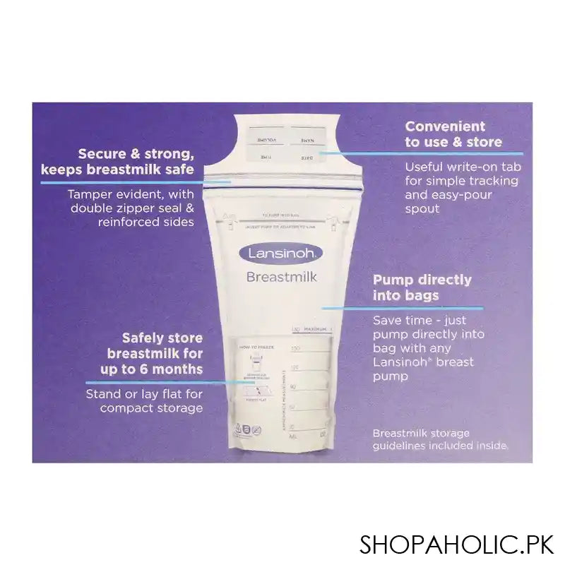 Lansinoh Breast Milk Storage Bags, 25-Pack, BG44204CT0120 - Image 3
