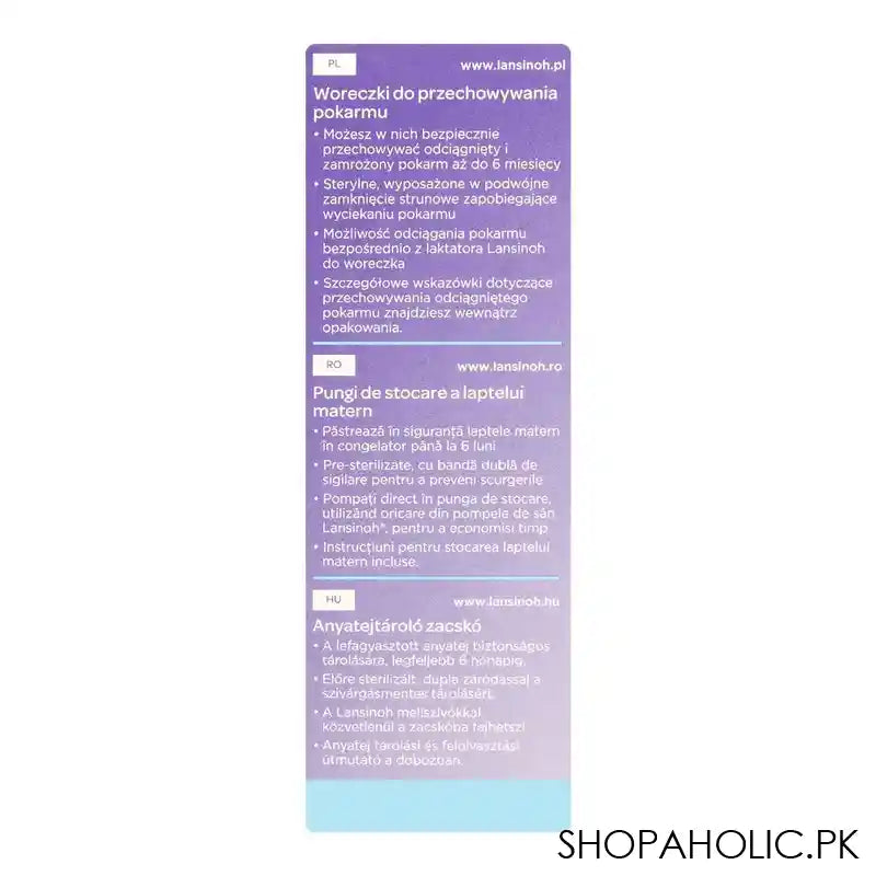 Lansinoh Breast Milk Storage Bags, 25-Pack, BG44204CT0120 - Image 5