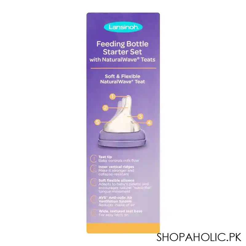 Lansinoh Feeding Bottle With Natural Wave Teats Starter Set, BT76310CT1020 - Image 6