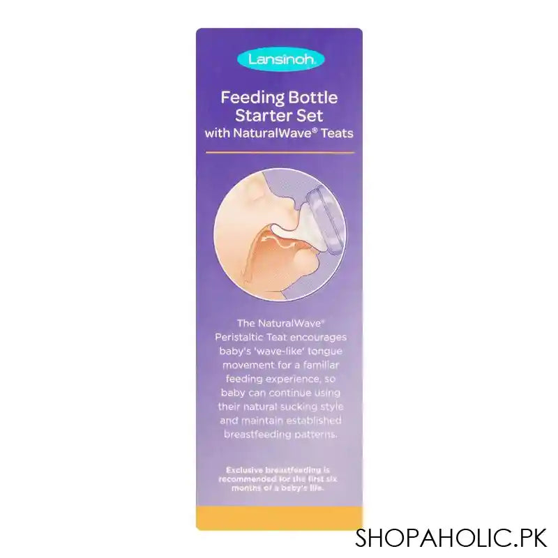 Lansinoh Feeding Bottle With Natural Wave Teats Starter Set, BT76310CT1020 - Image 4