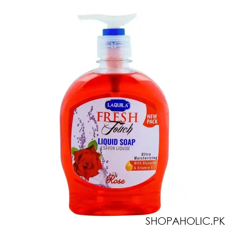 laquila fresh touch rose liquid soap, with glycerin & vitamin e, 500ml main image