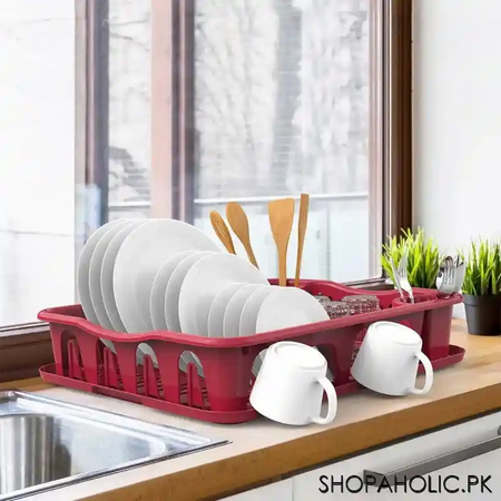 large dish rack with drainer main image