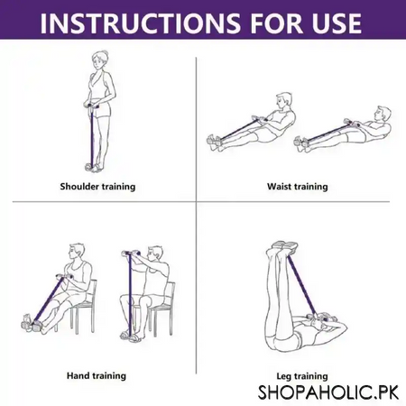 latex pedal puller rope ab exerciser for tummy trimmer image3