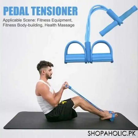 latex pedal puller rope ab exerciser for tummy trimmer image6