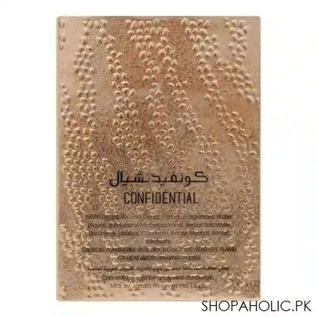 lattafa confidential private gold eau de parfum, fragrance for men & women, 100ml image3
