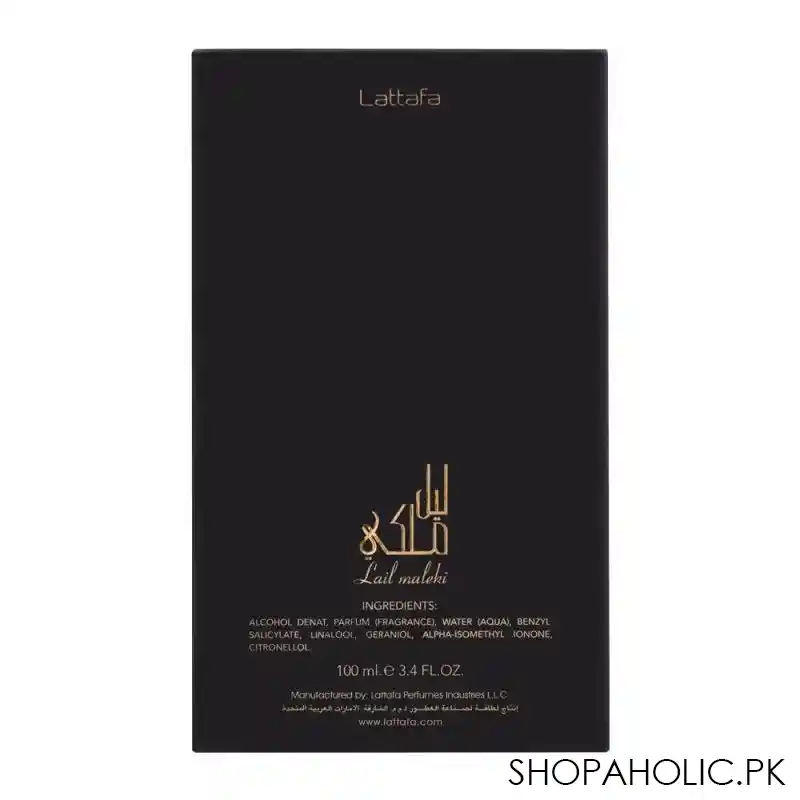 lattafa lail maleki eau de parfum, fragrance for women, 100ml image2
