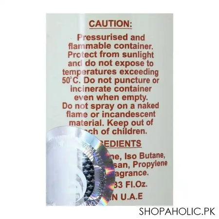 lattafa raghba perfume body spray, 70ml image3