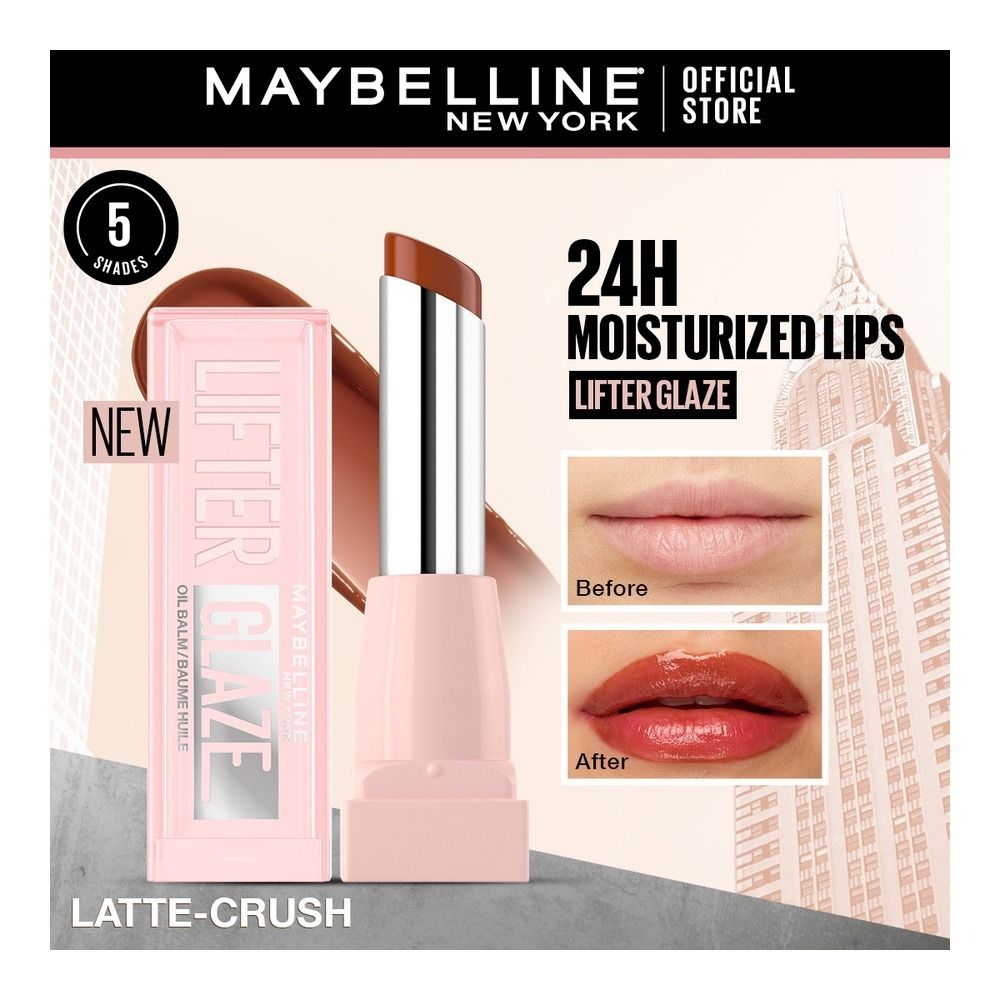 Maybelline New York Lifter Glaze Oil Balm, 009 Latte Crush, 2.8g - Main Image