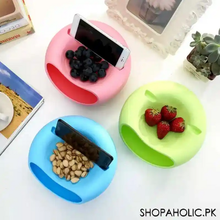 lazy snack bowl with mobile holder image4