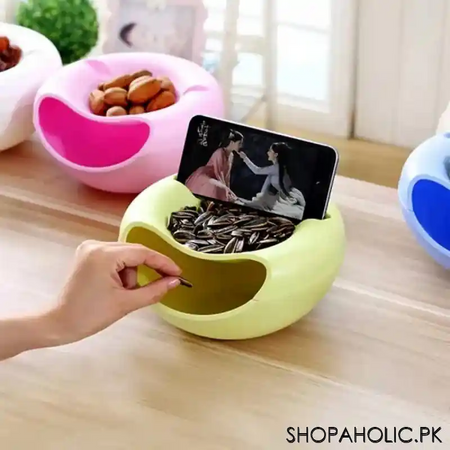 lazy snack bowl with mobile holder image6