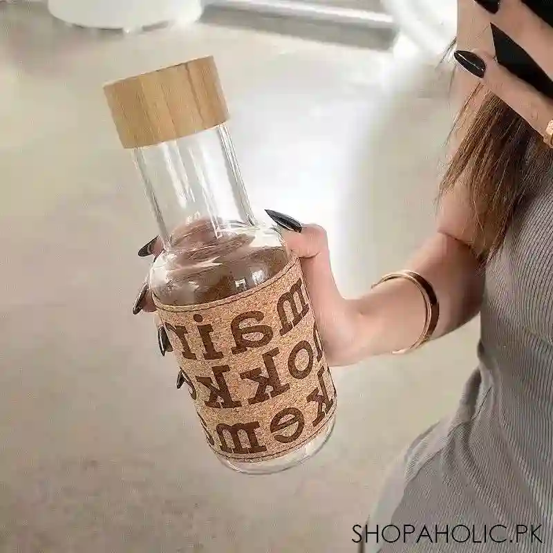 leather sticker water bottle 450ml image5