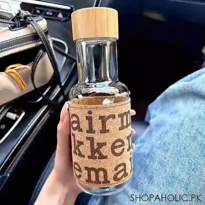 leather sticker water bottle 450ml main image