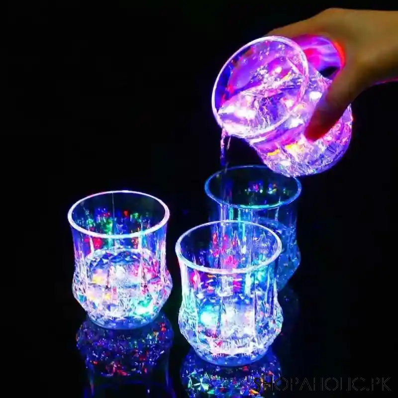 led magic rainbow colour water glass image5