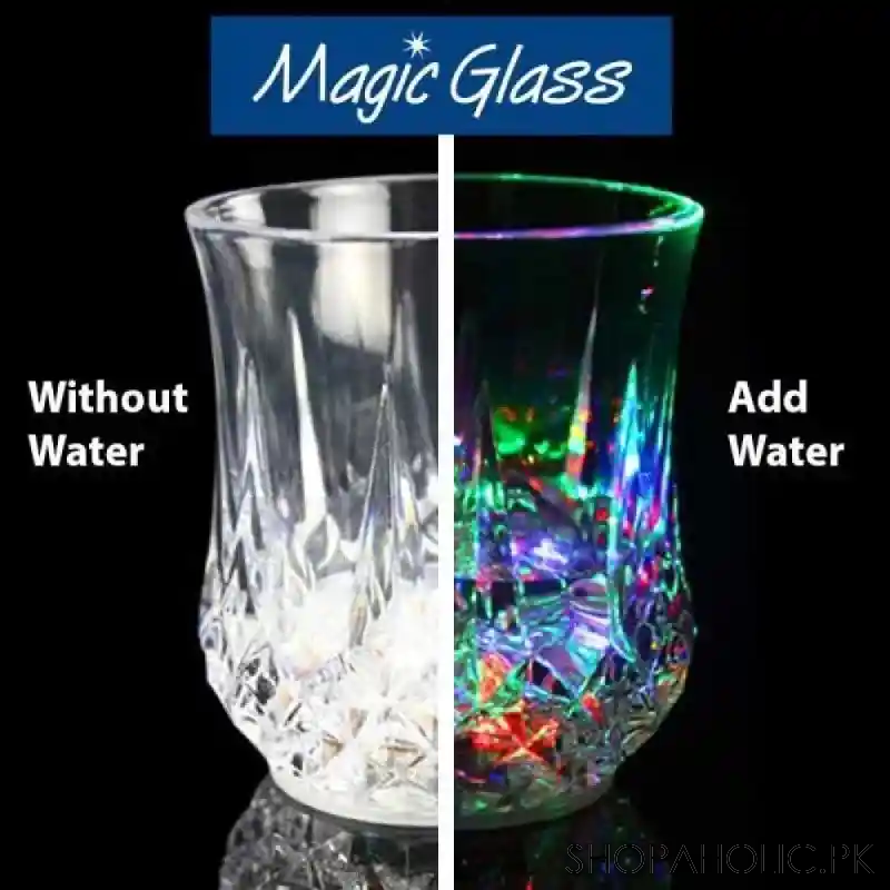 led magic rainbow colour water glass main image