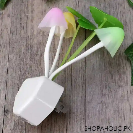 led mushroom romantic colorful sensor plug in night light image7