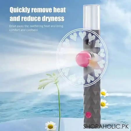 led portable humidifier spray fan image2