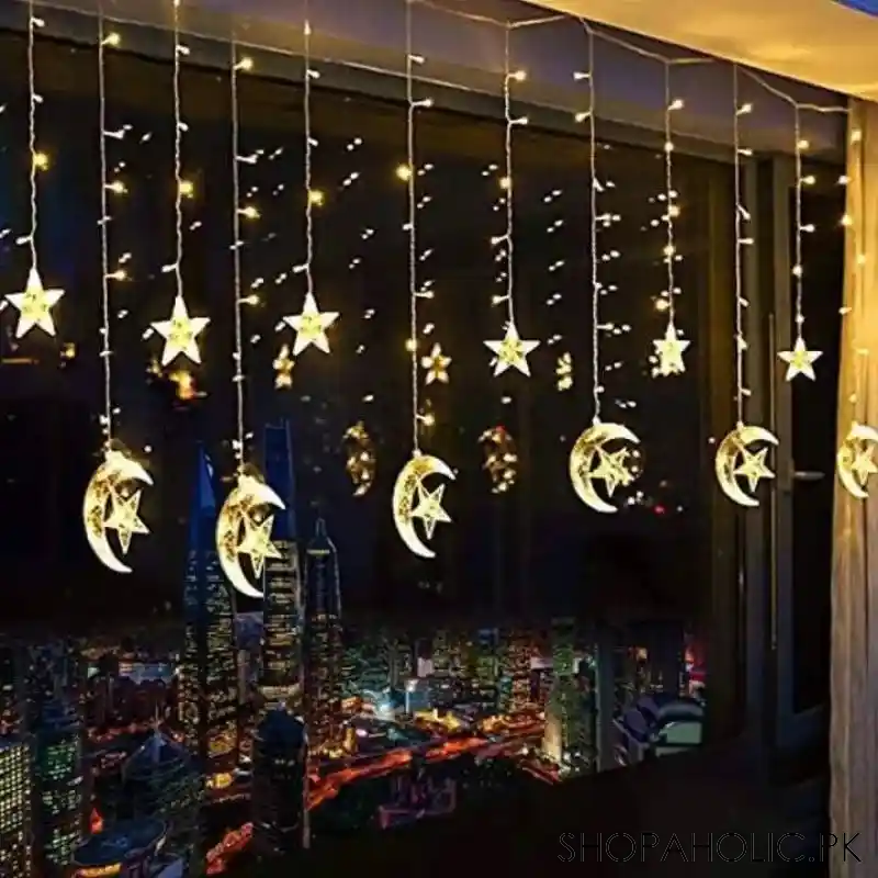 led star moon curtain lights image2