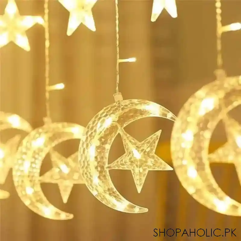 led star moon curtain lights image3