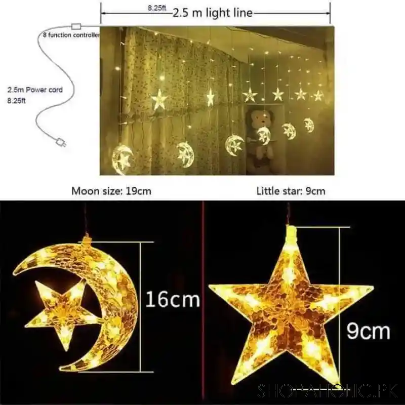 led star moon curtain lights image4