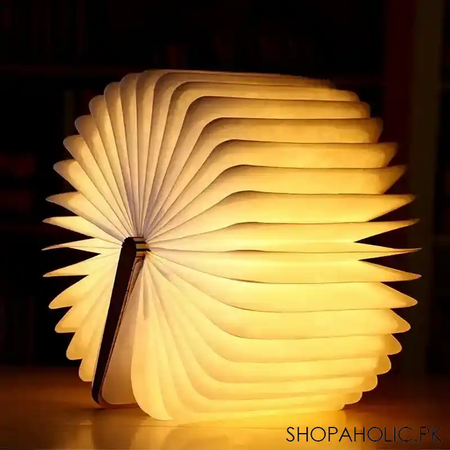 led wooden book lamp image2