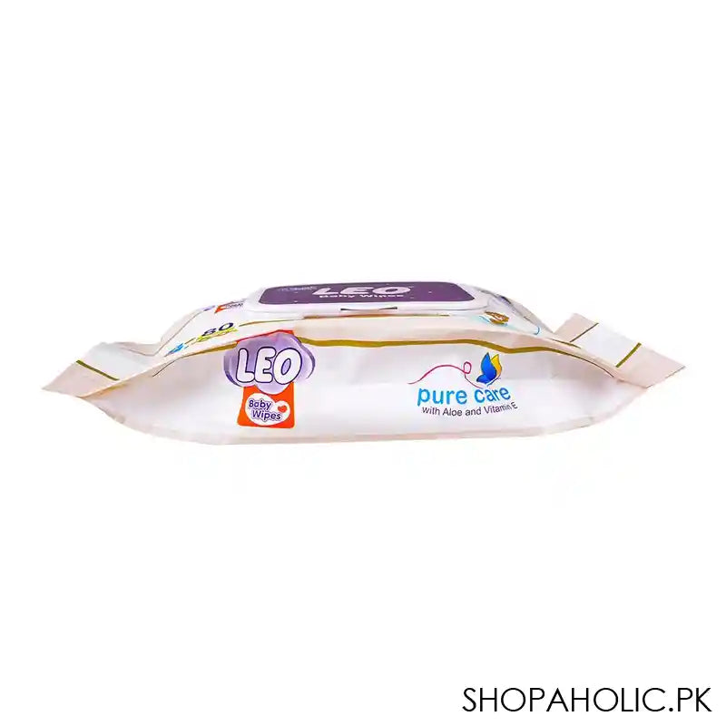 Leo Pure Care Aloe And Vitamin E, Baby Wipes, 80-Pack - Image 3