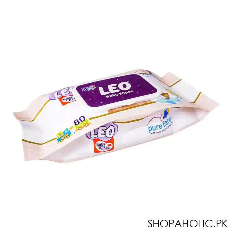 Leo Pure Care Aloe And Vitamin E, Baby Wipes, 80-Pack - Main Image
