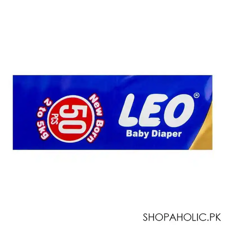 leo soft & dry baby diaper newborn 1, 2 5kg, 50's image4