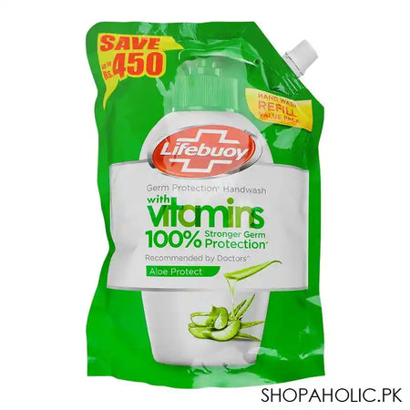 Lifebuoy Aloe Protect With Vitamin Hand Wash, 900ml Refill Pouch, Save Up To Rs.450/- - Main Image