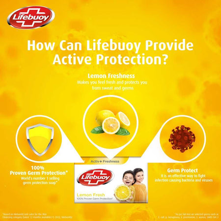 Lifebuoy Lemon Fresh With Activ Silver Soap, Value Pack 3x112g - Image 5