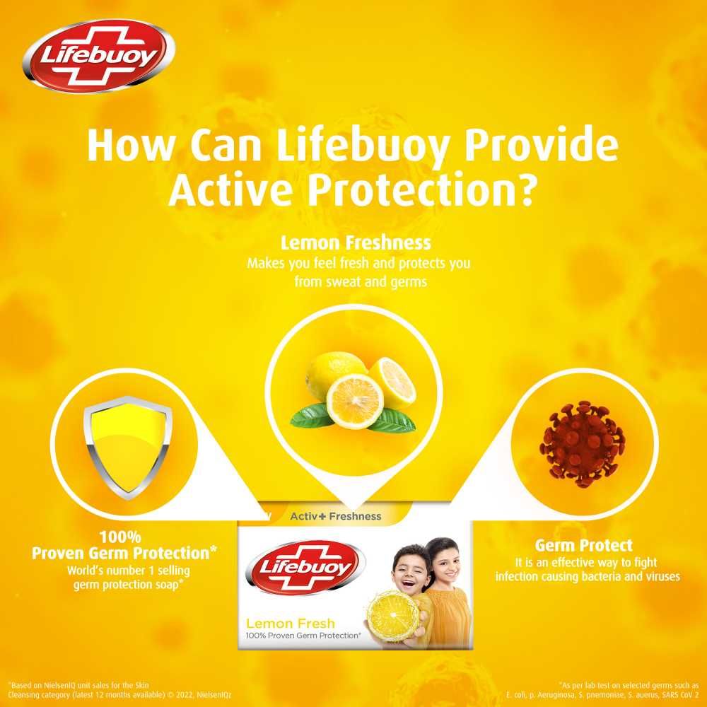 Lifebuoy Lemon Fresh With Activ Silver Soap, Value Pack 3x112g - Image 5