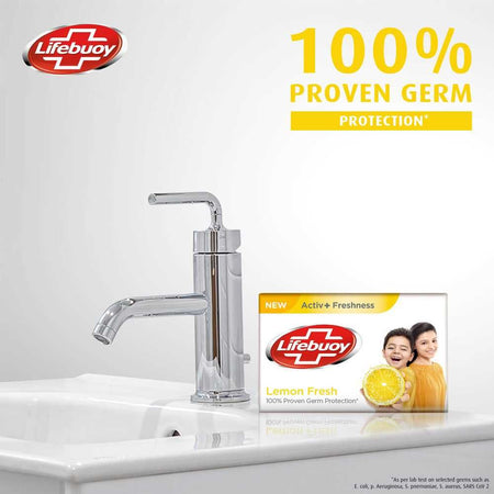 Lifebuoy Lemon Fresh With Activ Silver Soap, Value Pack 3x112g - Image 3