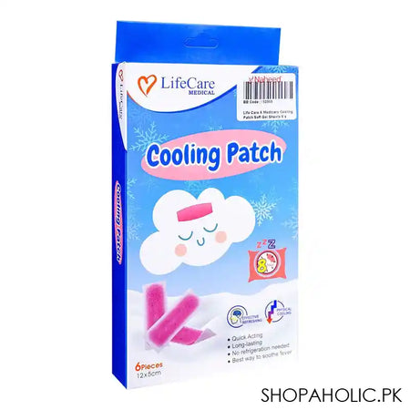 LifeCare Medical Cooling Patch, Soft Gel Sheets, 4.7in x 2in, 6-Pack - Main Image